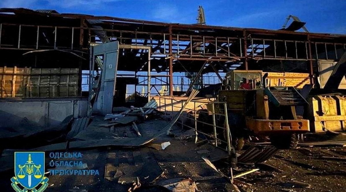 Odesa grain storge damaged