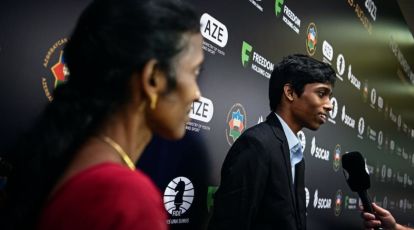Praggnanandhaa overcomes compatriot Arjun Erigaisi in World Cup