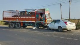 Gujarat accident news, truck driver crashes into another vehicle, Gujarat accident deat toll, Bhupendra Patel, CR Paatil, PM Modi condolence, condolence twitter post, indian express news