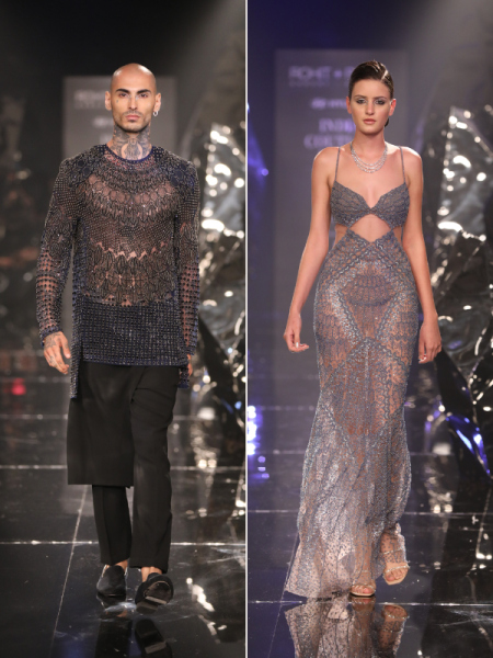 Equinox featured mesmerising patterns, unlined fabrics, and hypnotic 3D embroidery techniques