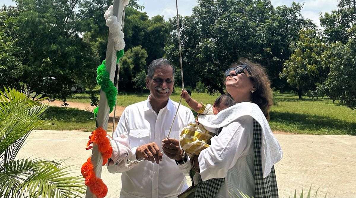 Ram Charan and Upasana’s daughter Klin Kaara celebrates Independence Day with grandparents, see pictures