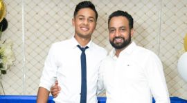 Tanveer Sangha with his father Joha Sangha