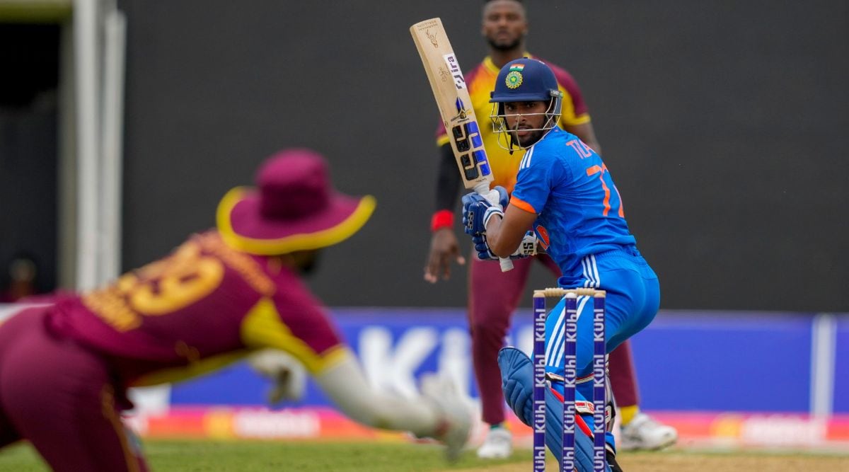 Wi Vs Ind Tilak Varma Scores Maiden T20i Fifty India Post 1527 In