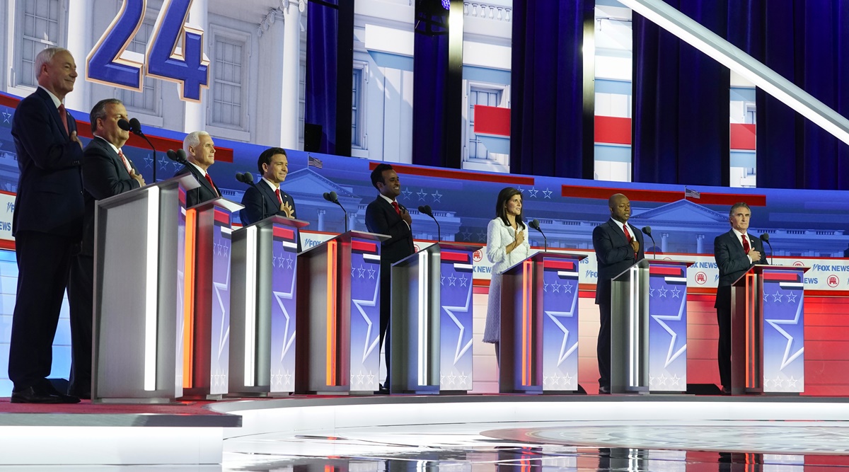 With Trump absent, Republican rivals trade attacks at first 2024 debate