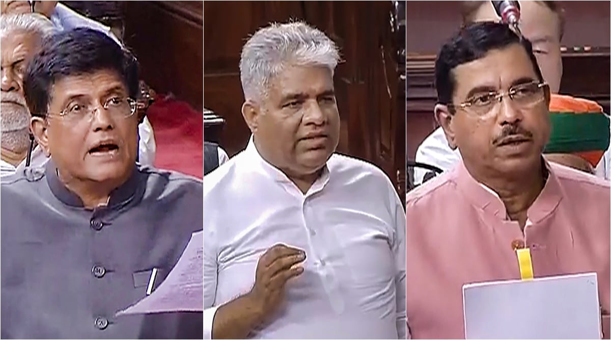 Union ministers Piyush Goyal, Bhupender Yadav, Pralhad Joshi