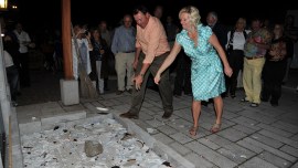 In Germany, smashing porcelain plates is a time-honored wedding custom that is said to bring good fortune and harmony to newlyweds. (Source: Serge Grenier via The New York Times)
