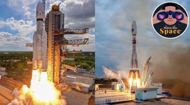 Chandrayaan-3 and Luna-25 taking off