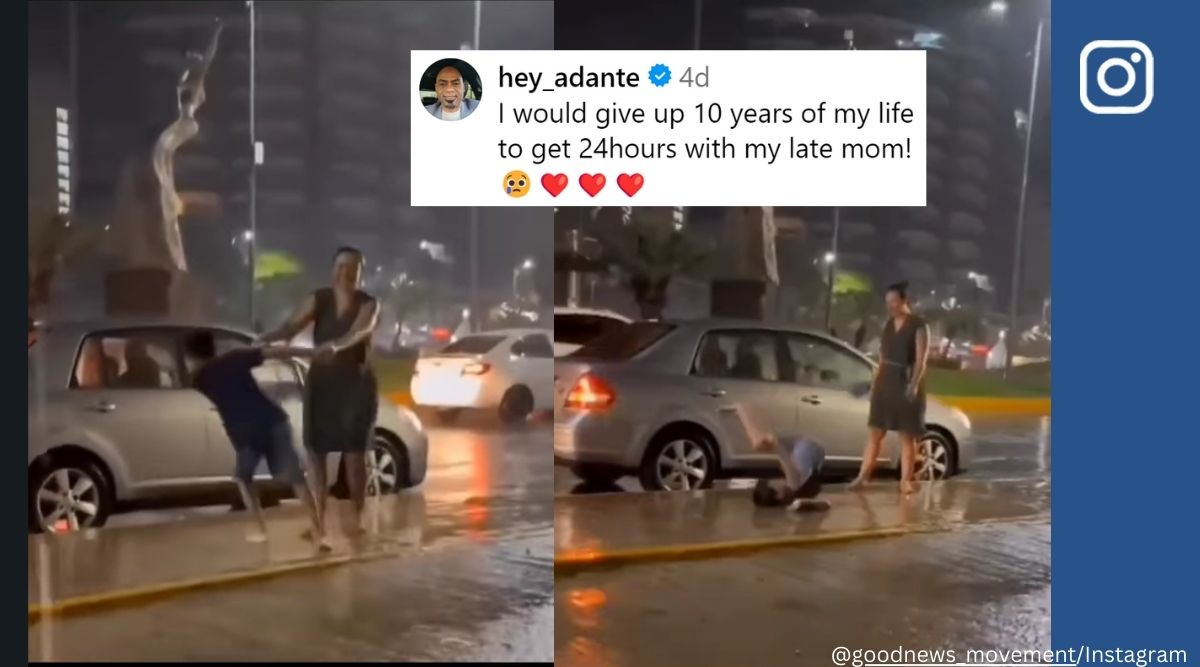 Watch: Woman and son dance in the rain, video makes netizens emotional |  Trending News - The Indian Express