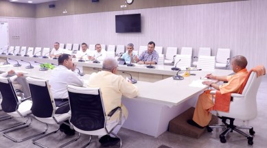 Yogi ADITYNATH, yOGI ADITYANATH REVIEW MEETING, smart villages, Vishwakarma Shram Samman, Vishwakarma complexes set up, MSME functioning, UP govt guidelines, indian express news