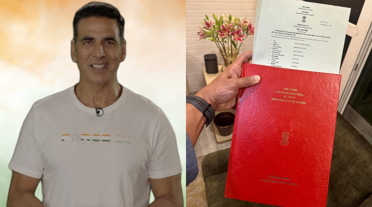 Akshay Kumar is now an Indian citizen, shares photos of official document:  'Dil aur citizenship, dono Hindustani' | Bollywood News - The Indian Express