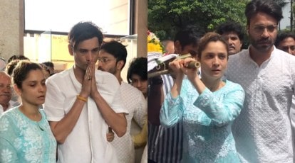 Ankita Lokhande breaks down as she carries her father's mortal remains with husband Vicky Jain | Television News - The Indian Express