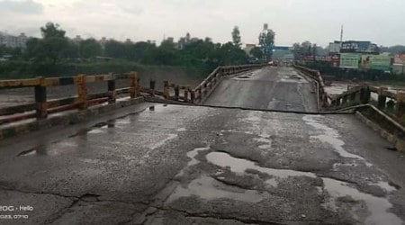 Traffic hit hard as Baddi bridge collapses after heavy rain in Himachal Pradesh