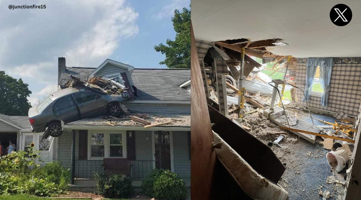 Car crashes into the second floor of house, vehicle was going at 100 ...
