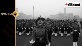 Assam Rifles Women Contigent during Parade Practice for the 2019 Republic Day, at Vijay Chowk in New Delhi.