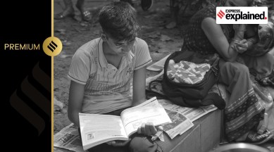 Aspiring students and parents ahead of NEET exam at a center in New Delhi on Sunday, May 07, 2023.