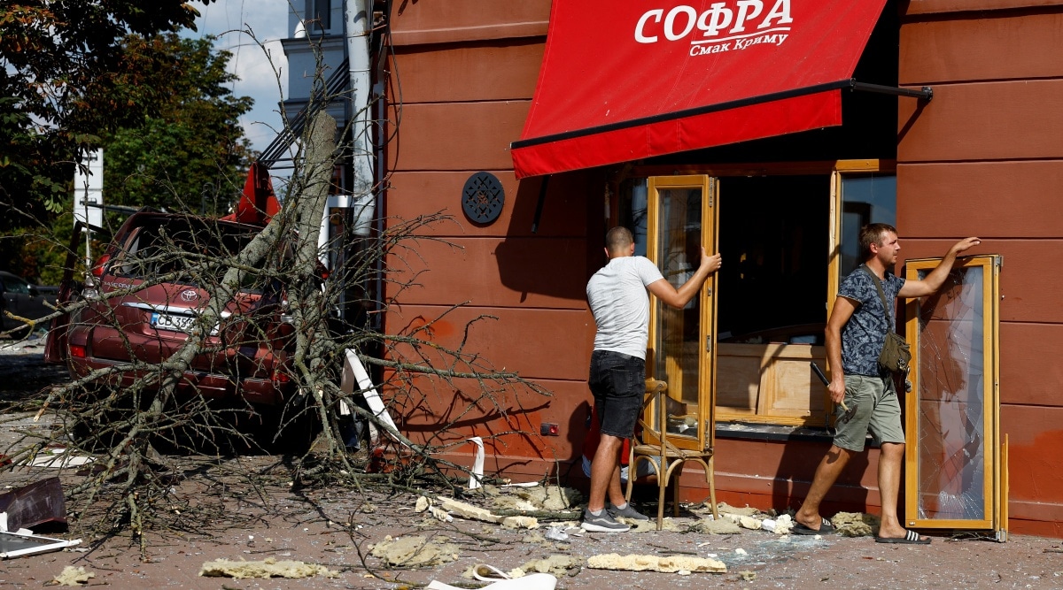 russian missile attack, Chernihiv, indian express