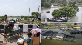 Independence Day cleanliness initiatives, Delhi independence day preparations, Delhi flood, Delhi Yamuna river, delhi yamuna water level, delhib Flood victims, Yamuna Khadar, Delhi flood victims displaement, India G20 summit, indian express news