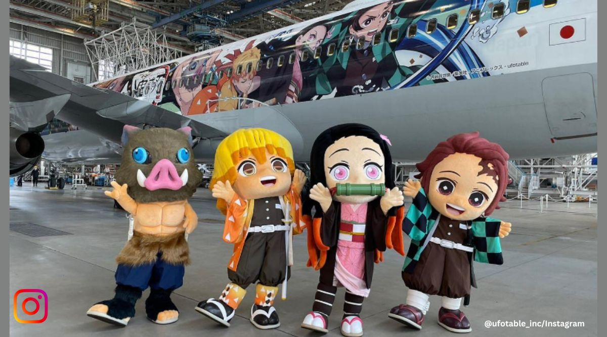 Demon Slayer inspired airplane in Japan thrills anime lovers