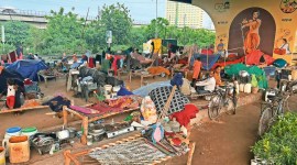 Mayur Vihar’s Yamuna Khadar, delhi monsoon, Delhi weather, Delhi weather today, Delhi rainfall, Delhi rains, Delhi news, New Delhi, Indian Express, current affairs