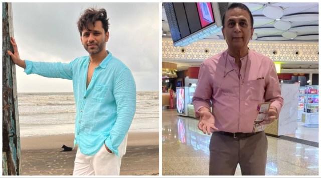 Rahul Vaidya shared a video of him singing with former cricketer Sunil Gavaskar. (Pic: Rahul, Sunil/Instagram)