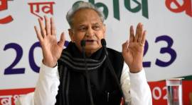 Ashok Gehlot, Gehlot launch free food packet schemem, public welfare schemes, Independence Day, National Food Security Act, fair price shops, indian express news