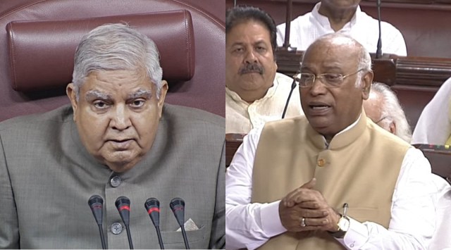 jagdeep dhankhar, mallikarjun kharge, rajya sabha, manipur