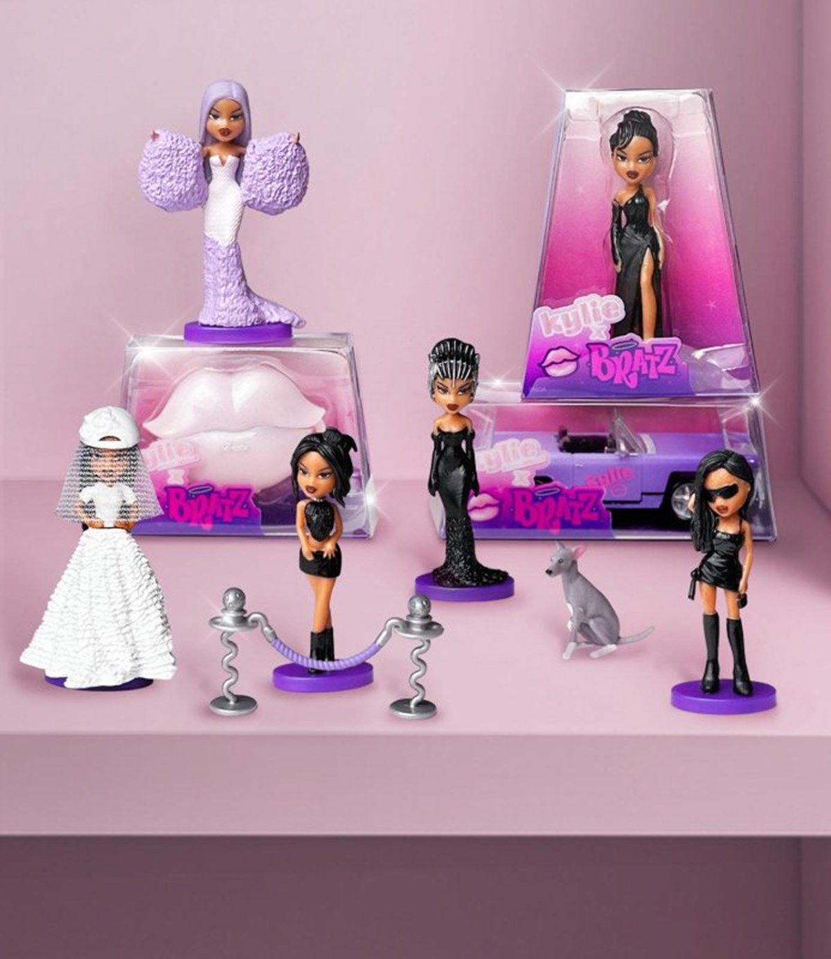Bratz X Kylie Jenner Bambola Night Fashion – Edizione Limitata Con Abito Da Sera, Cagnolino Norman E Poster – Collezionismo, Età 6+