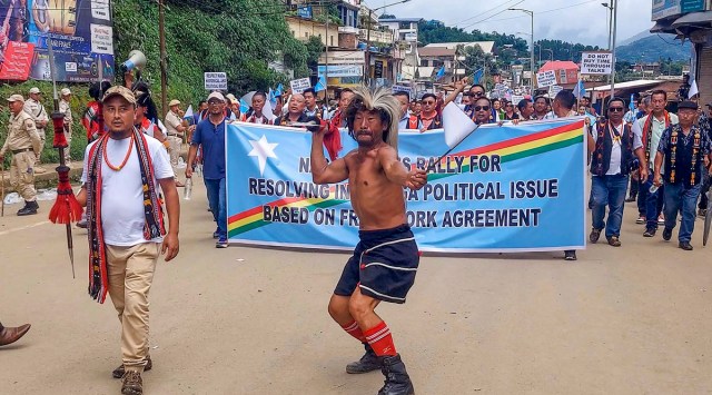 naga community rally, manipur, naga politics