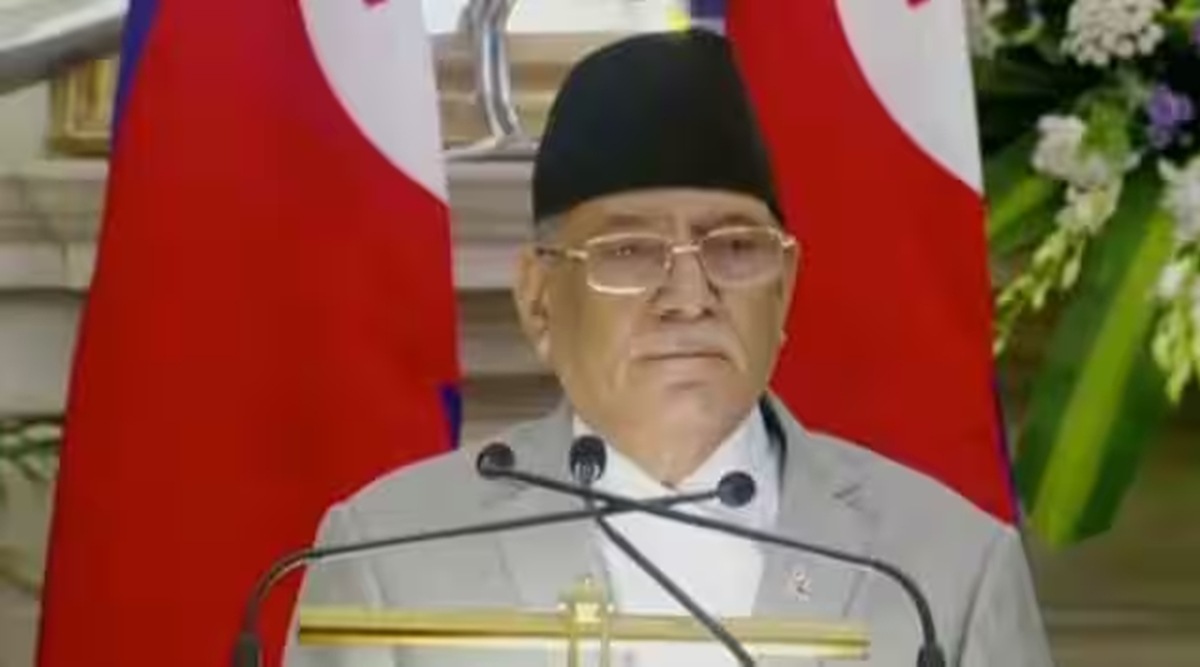 Nepal ruling coalition, Prachanda emergency meeting, Nepal PM Pushpa Kamal Dahal Prachanda, Madhav Kumar Nepal, nepal crisis, nepal land transfer scam, world news, indian express news