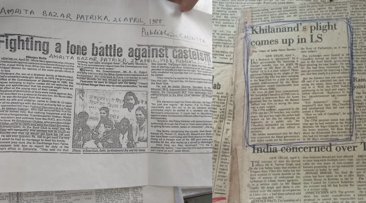 newspaper clippings khila nand jha