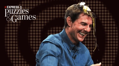 tom cruise with egg cracked on head jimmy fallon. represents brain being fried in a quiz contest