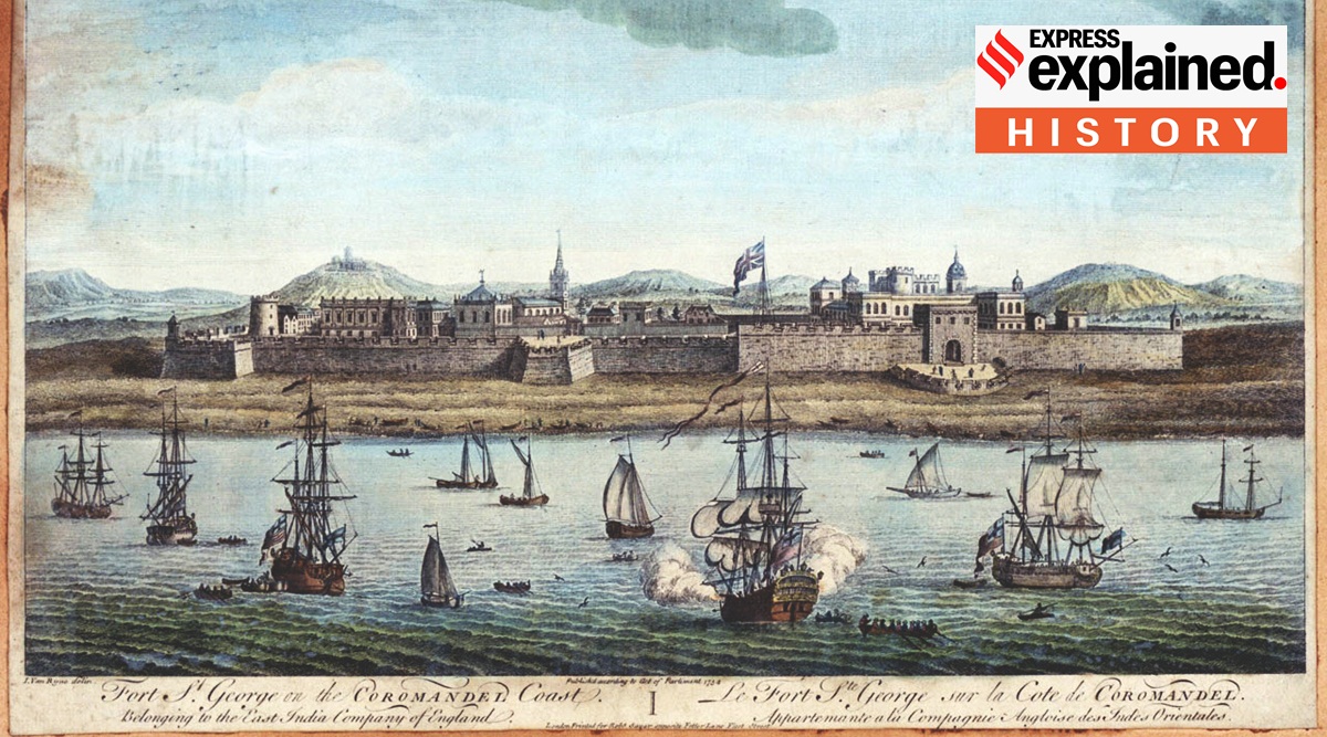 An 18th Century painting of Fort St George in Chennai.