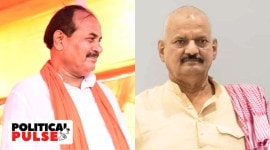 Ghosi Assembly bypoll in Uttar Pradesh: This combination photo shows BJP candidate Dara Singh Chauhan and Samajwadi Party candidate Sudhakar Singh. (Via their Facebook pages)