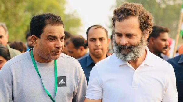 walking with Rahul Gandhi