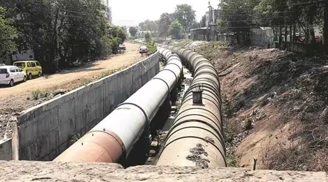 Mumbai water pipeline epoxy coating