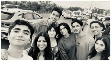 Zoya Akhtar with The Archies star cast. (Pic: Zoya/Instagram)
