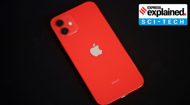 An Apple iPhone 12 is pictured in a mobile phone store in Nantes, France, September 13, 2023.