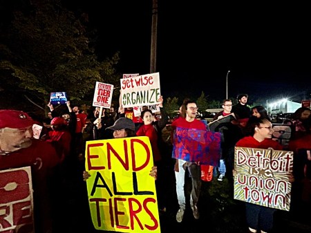 United Auto Workers strike at the Ford Michigan Assembly Plant in Wayne