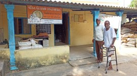 KantiParmar (right) outside his fair price shop