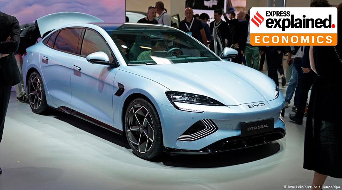 A car from BYD, a Chinese EV manufacturing company.