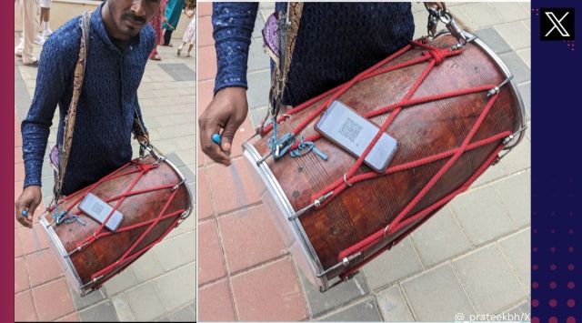 Dholak player UPI code dhol Indian wedding