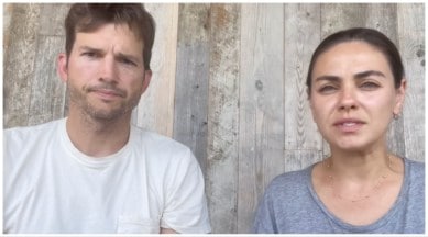 Ashton Kutcher and Mila Kunis on Danny Masterson