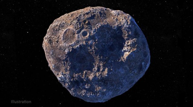 Illustration of the asteroid psyche. SpaceX will launch a nasa mission to this asteroid