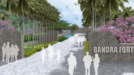 Bandra Fort garden, BMC begins beautification work, beautification work of four-acre plot, Brihanmumbai Municipal Corporation, Bandra Fort, BMC Garden Infrastructure Cell, indian express news
