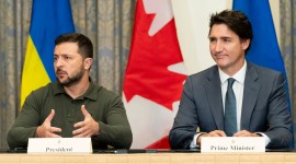 Volodymyr Zelenskyy, Justin Trudeau