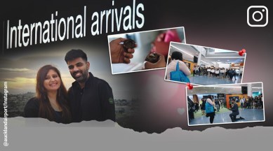 Clip of Bollywood-style proposal at Auckland Airport