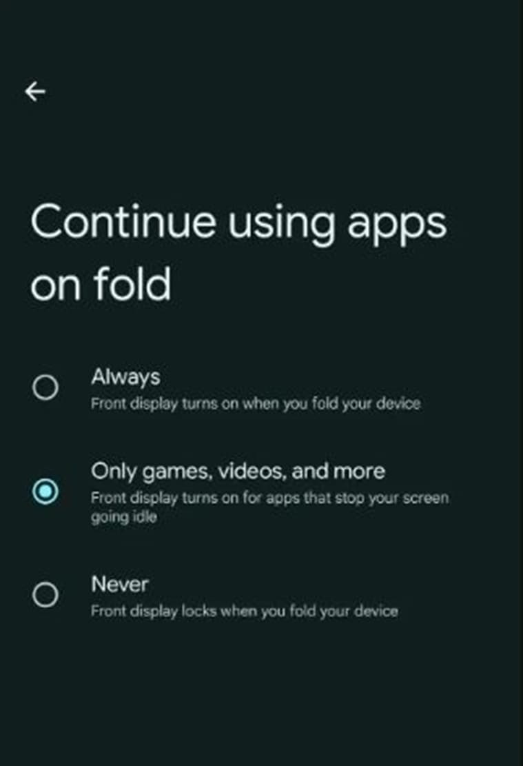 Continue using apps on Fold