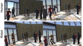 The researchers put the participants through a variety of situations featuring human and robotic avatars.