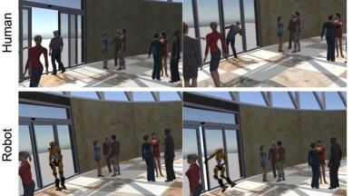 The researchers put the participants through a variety of situations featuring human and robotic avatars.