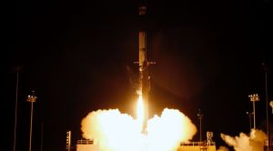 The Victus Nox satellite launching from the Vandenberg Space Force Base in California